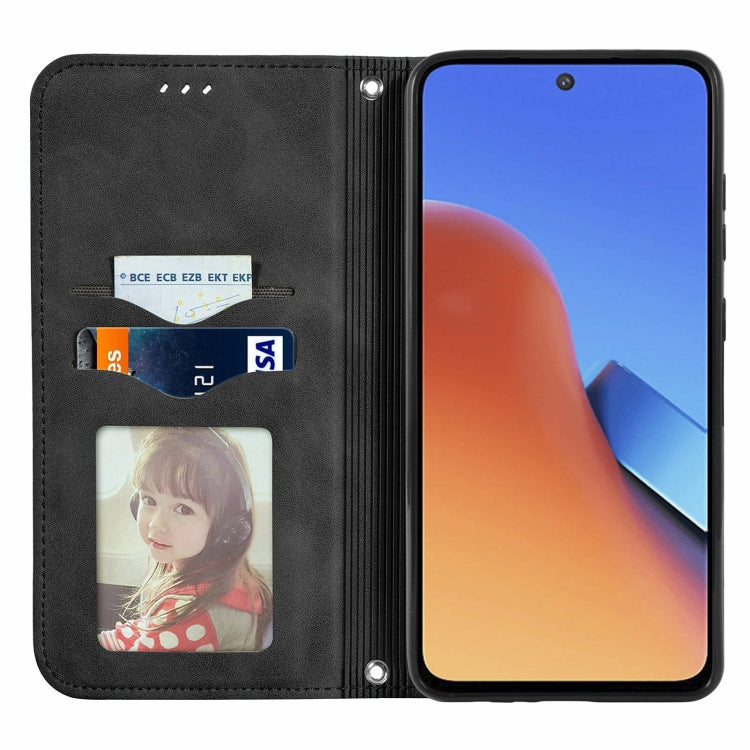 For Xiaomi Redmi 12 4G Retro Skin Feel Magnetic Flip Leather Phone Case