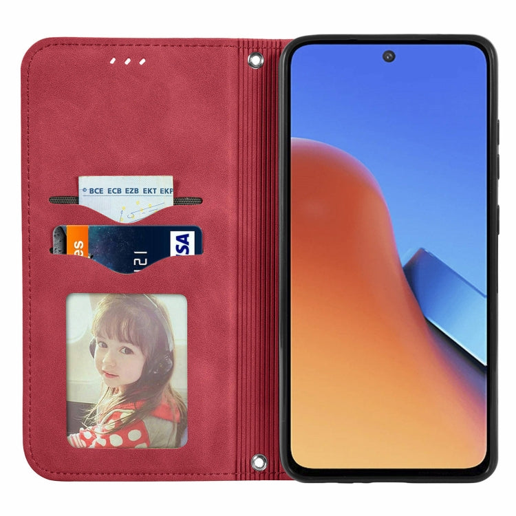 For Xiaomi Redmi 12 4G Retro Skin Feel Magnetic Flip Leather Phone Case
