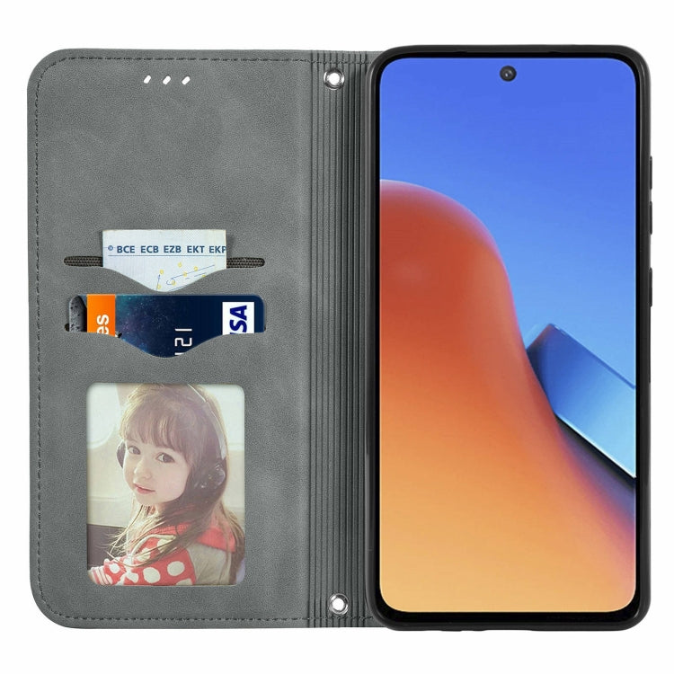 For Xiaomi Redmi 12 4G Retro Skin Feel Magnetic Flip Leather Phone Case