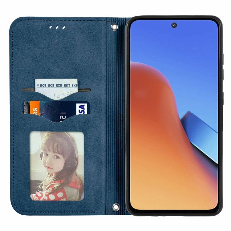 For Xiaomi Redmi 12 4G Retro Skin Feel Magnetic Flip Leather Phone Case