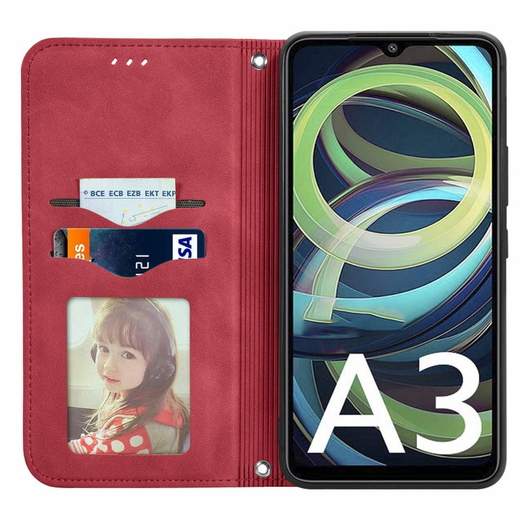 For Xiaomi Redmi A3 4G Retro Skin Feel Magnetic Flip Leather Phone Case