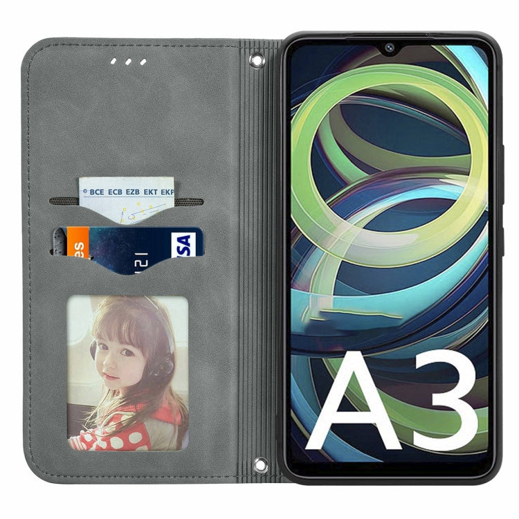 For Xiaomi Redmi A3 4G Retro Skin Feel Magnetic Flip Leather Phone Case