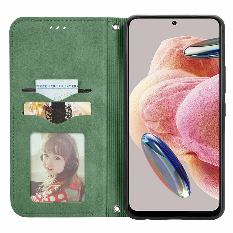 For Xiaomi Redmi Note 12 4G Retro Skin Feel Magnetic Flip Leather Phone Case