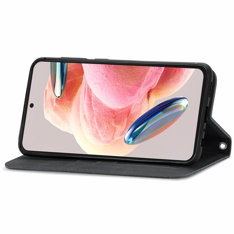 For Xiaomi Redmi Note 12 4G Retro Skin Feel Magnetic Flip Leather Phone Case