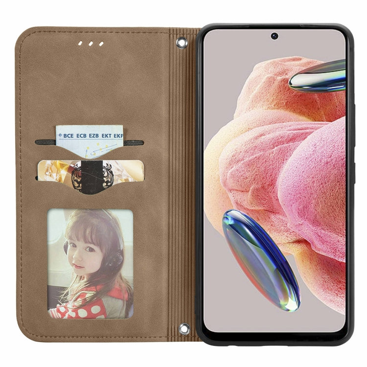For Xiaomi Redmi Note 12 4G Retro Skin Feel Magnetic Flip Leather Phone Case