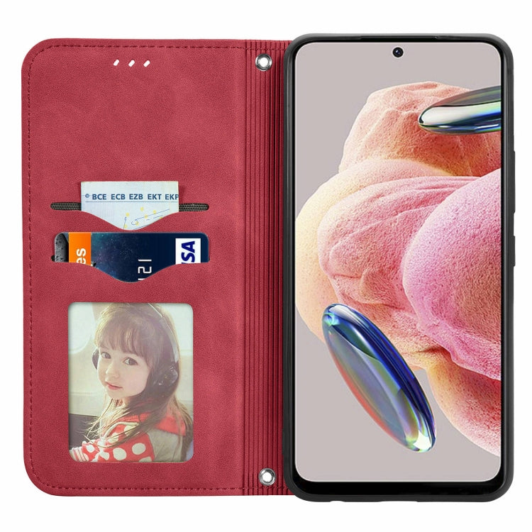 For Xiaomi Redmi Note 12 4G Retro Skin Feel Magnetic Flip Leather Phone Case
