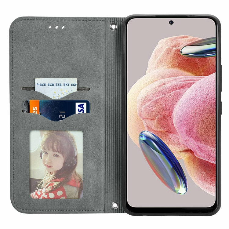For Xiaomi Redmi Note 12 4G Retro Skin Feel Magnetic Flip Leather Phone Case