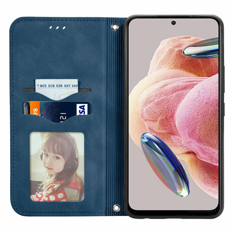 For Xiaomi Redmi Note 12 4G Retro Skin Feel Magnetic Flip Leather Phone Case