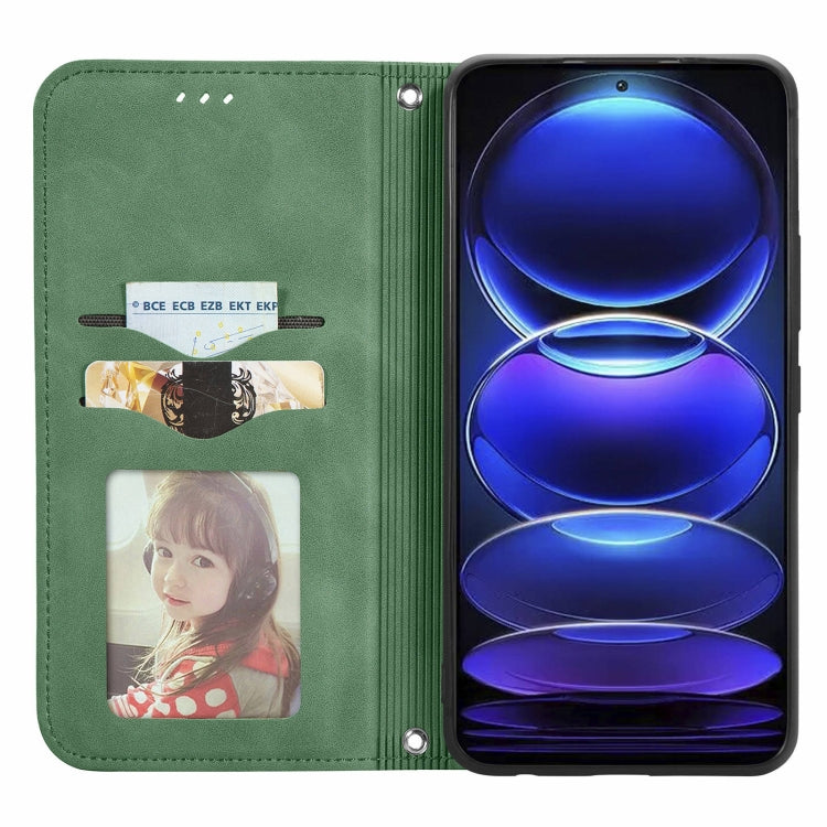 For Xiaomi Redmi Note 12 Pro+ 5G Retro Skin Feel Magnetic Flip Leather Phone Case