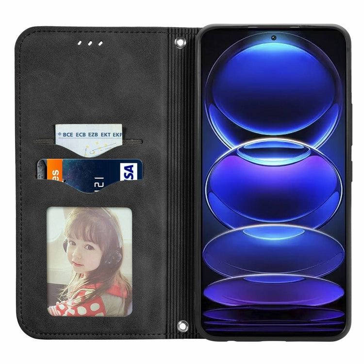 For Xiaomi Redmi Note 12 Pro+ 5G Retro Skin Feel Magnetic Flip Leather Phone Case
