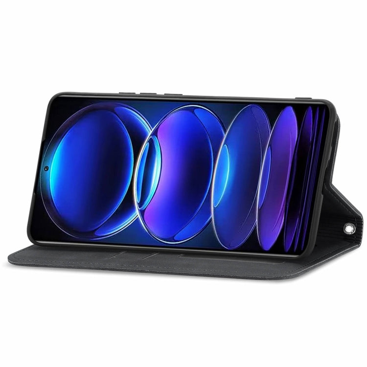 For Xiaomi Redmi Note 12 Pro+ 5G Retro Skin Feel Magnetic Flip Leather Phone Case