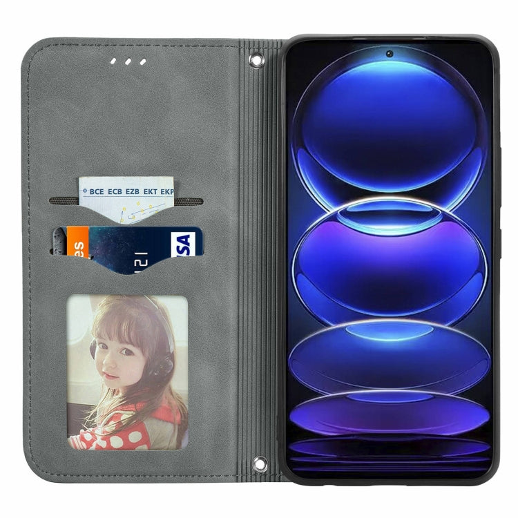 For Xiaomi Redmi Note 12 Pro+ 5G Retro Skin Feel Magnetic Flip Leather Phone Case