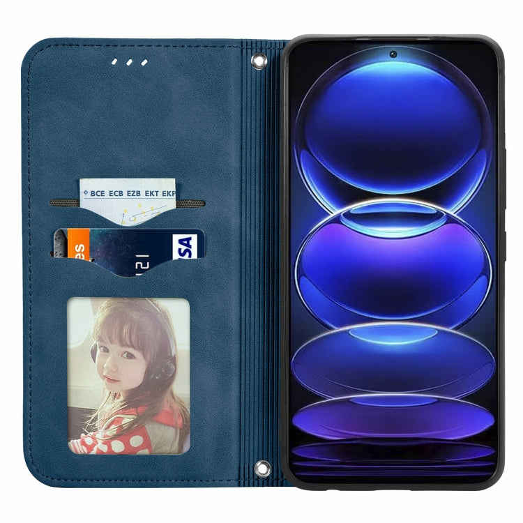 For Xiaomi Redmi Note 12 Pro+ 5G Retro Skin Feel Magnetic Flip Leather Phone Case