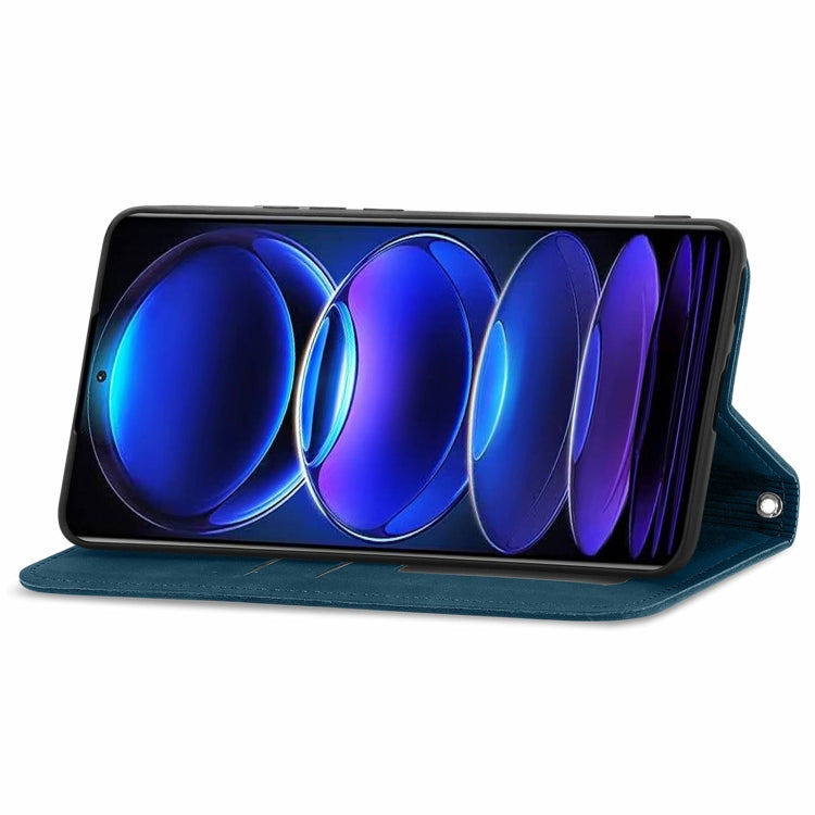 For Xiaomi Redmi Note 12 Pro+ 5G Retro Skin Feel Magnetic Flip Leather Phone Case