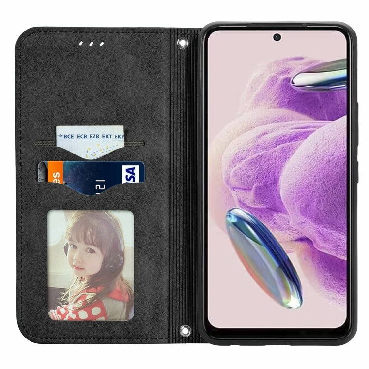 For Xiaomi Redmi Note 12S Retro Skin Feel Magnetic Flip Leather Phone Case