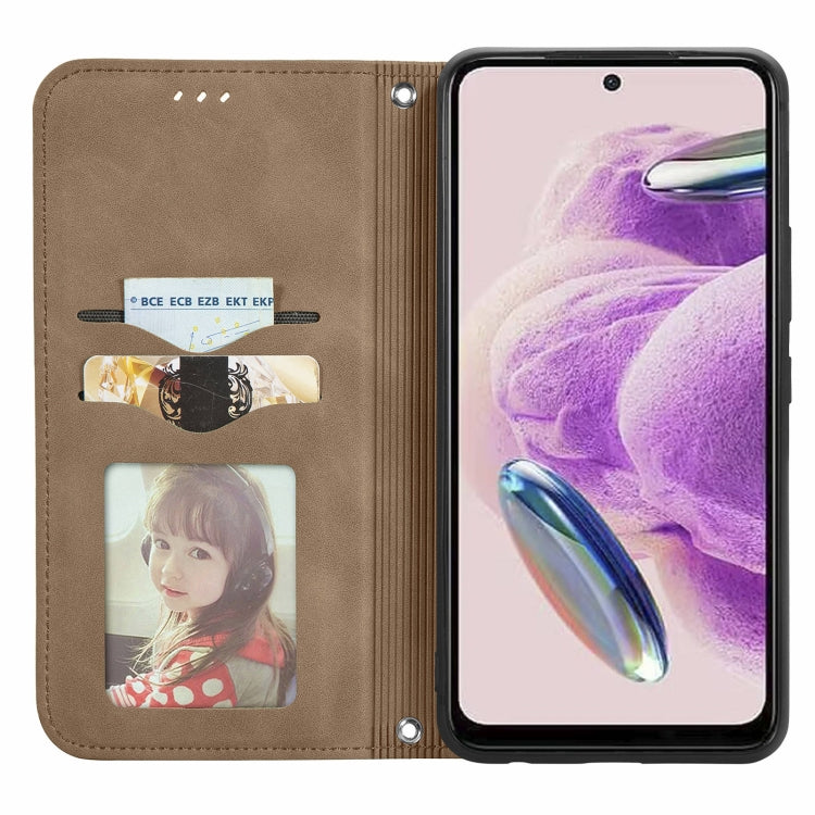 For Xiaomi Redmi Note 12S Retro Skin Feel Magnetic Flip Leather Phone Case