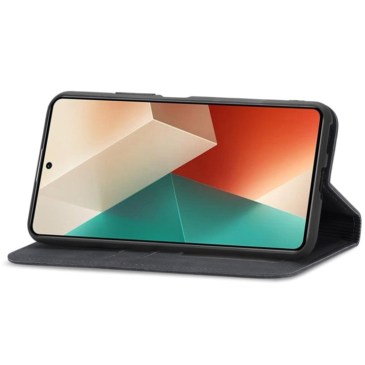 For Xiaomi Redmi Note 13 4G Retro Skin Feel Magnetic Flip Leather Phone Case