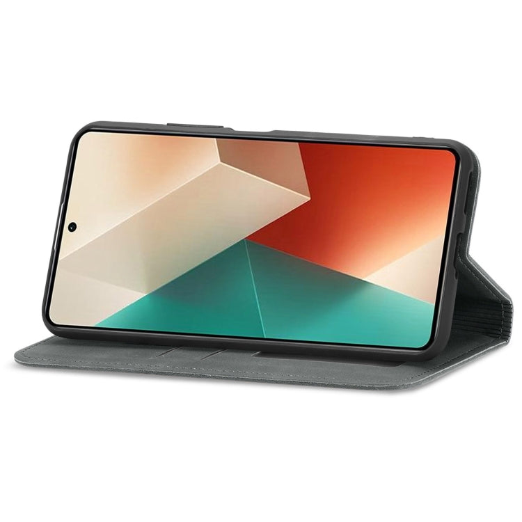 For Xiaomi Redmi Note 13 4G Retro Skin Feel Magnetic Flip Leather Phone Case