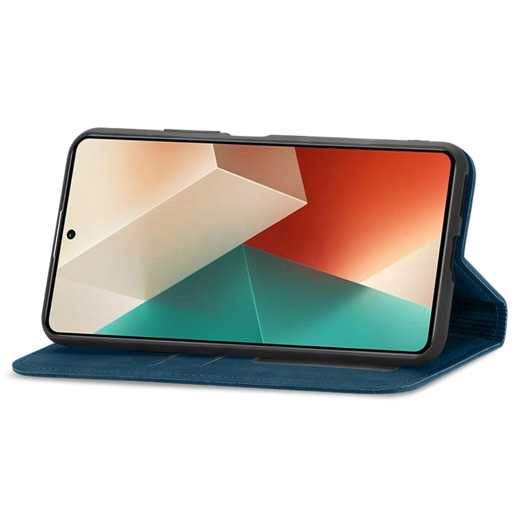For Xiaomi Redmi Note 13 4G Retro Skin Feel Magnetic Flip Leather Phone Case