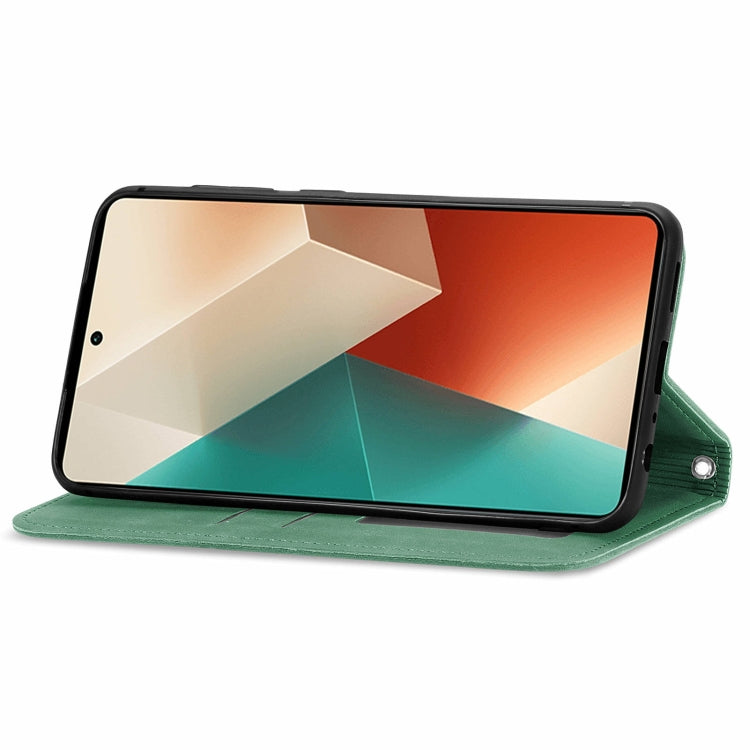 For Xiaomi Redmi Note 13 5G Retro Skin Feel Magnetic Flip Leather Phone Case