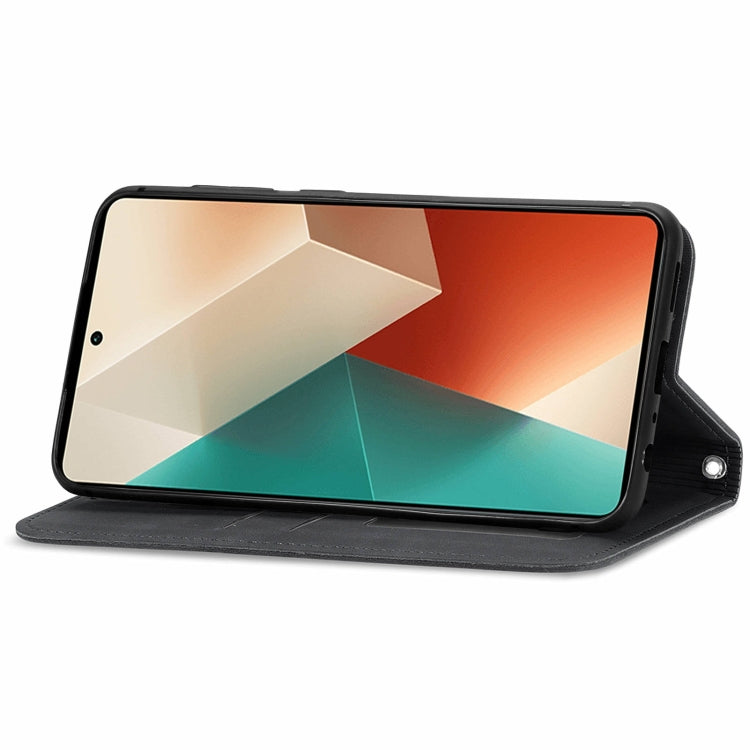 For Xiaomi Redmi Note 13 5G Retro Skin Feel Magnetic Flip Leather Phone Case