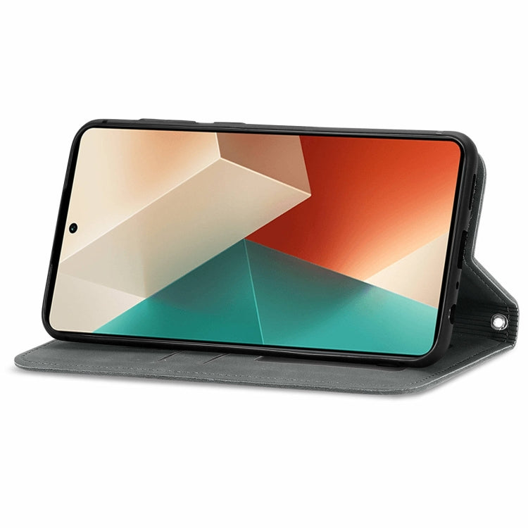 For Xiaomi Redmi Note 13 5G Retro Skin Feel Magnetic Flip Leather Phone Case