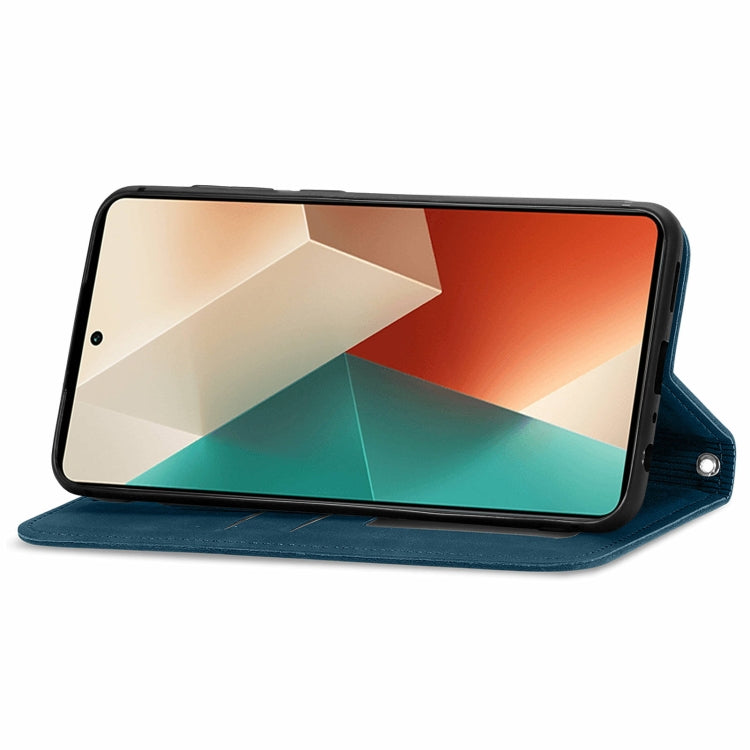 For Xiaomi Redmi Note 13 5G Retro Skin Feel Magnetic Flip Leather Phone Case