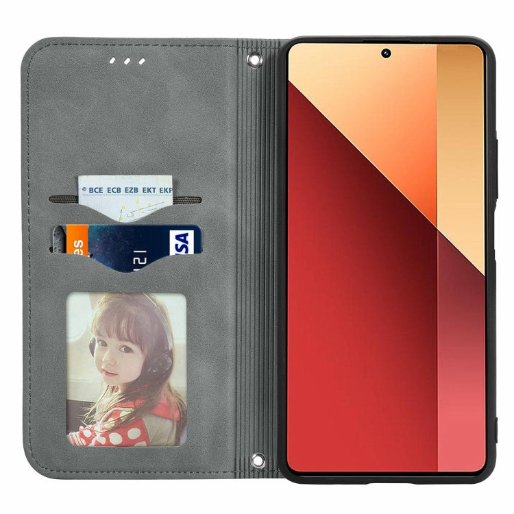 For Xiaomi Redmi Note 13 Pro 4G Retro Skin Feel Magnetic Flip Leather Phone Case