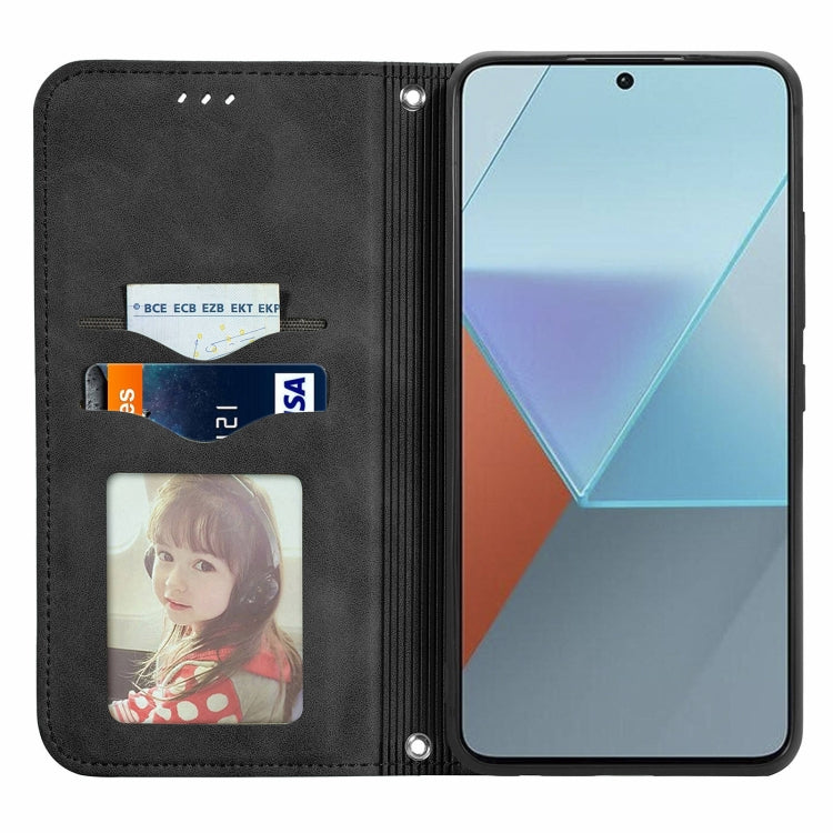 For Xiaomi Redmi Note 13 Pro 5G Retro Skin Feel Magnetic Flip Leather Phone Case