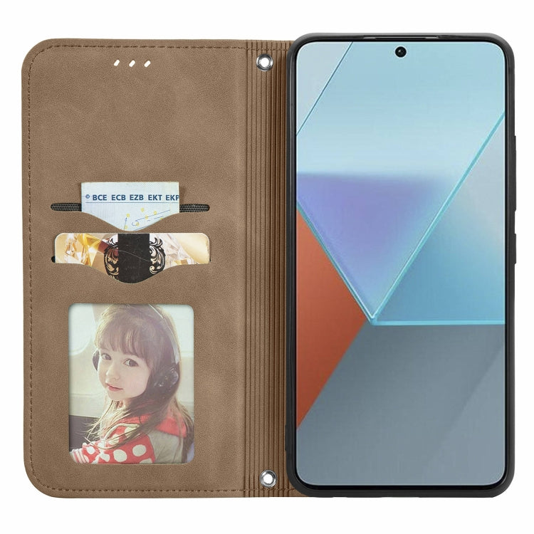 For Xiaomi Redmi Note 13 Pro 5G Retro Skin Feel Magnetic Flip Leather Phone Case