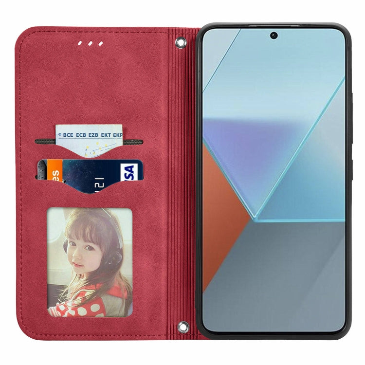 For Xiaomi Redmi Note 13 Pro 5G Retro Skin Feel Magnetic Flip Leather Phone Case