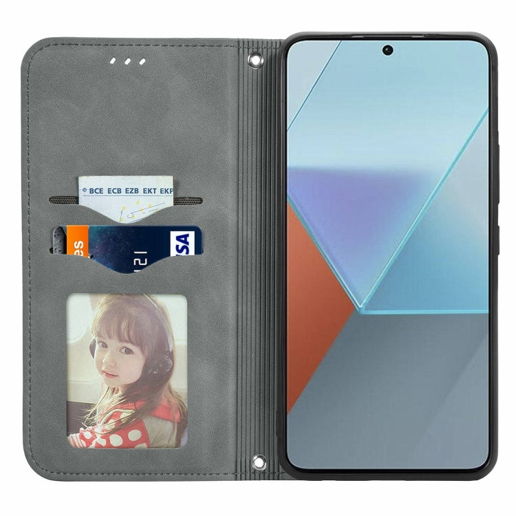 For Xiaomi Redmi Note 13 Pro 5G Retro Skin Feel Magnetic Flip Leather Phone Case