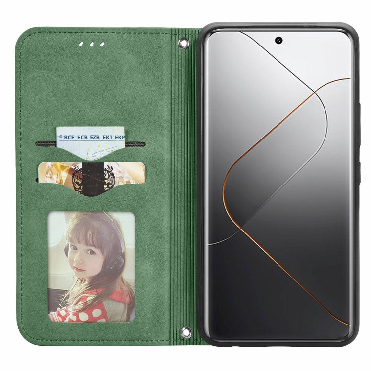 For Xiaomi  14 Pro Retro Skin Feel Magnetic Flip Leather Phone Case