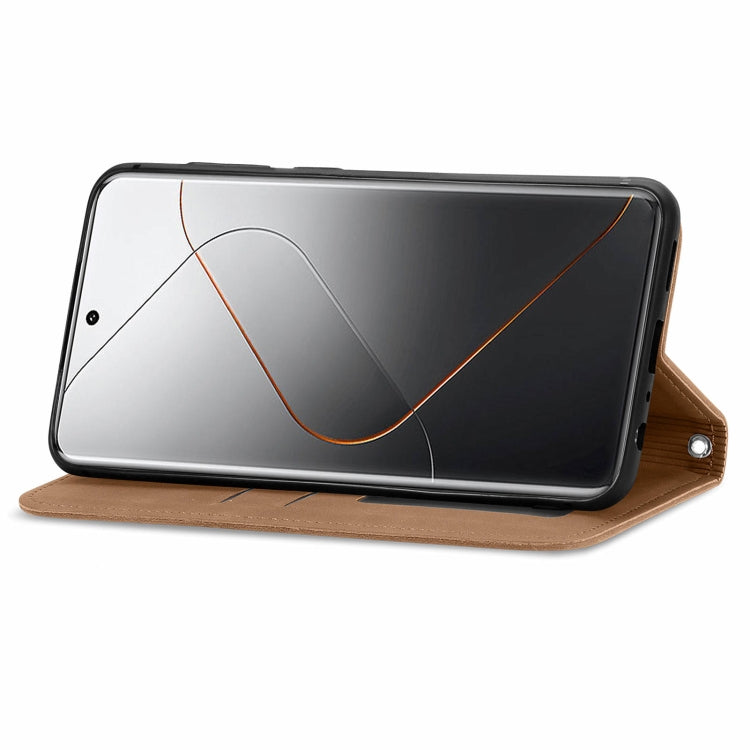 For Xiaomi  14 Pro Retro Skin Feel Magnetic Flip Leather Phone Case