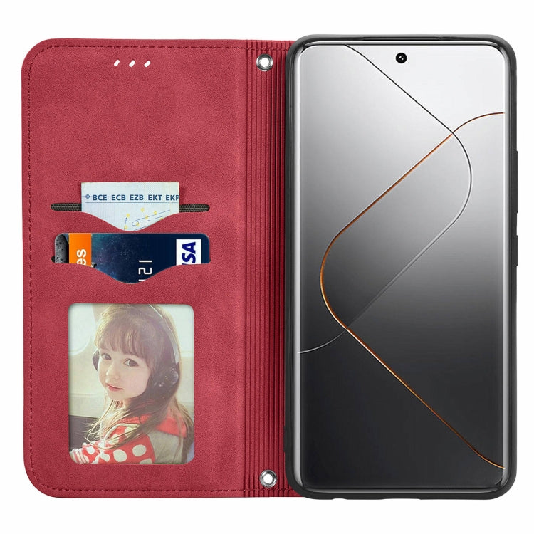 For Xiaomi  14 Pro Retro Skin Feel Magnetic Flip Leather Phone Case