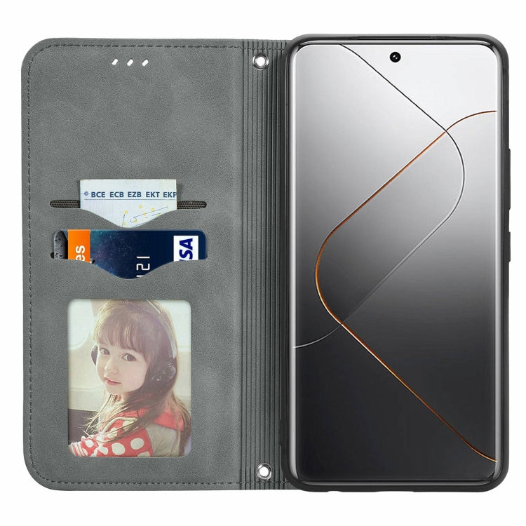 For Xiaomi  14 Pro Retro Skin Feel Magnetic Flip Leather Phone Case