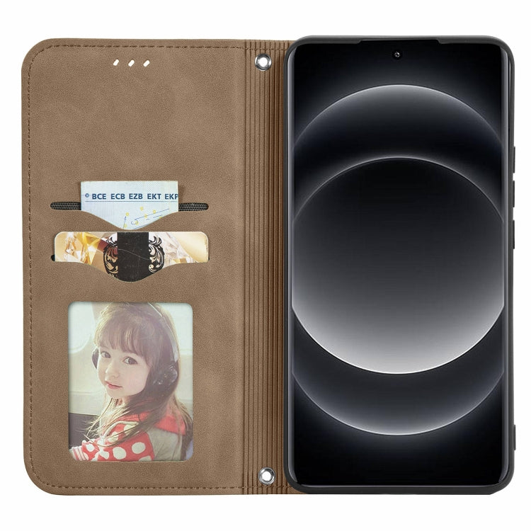 For Xiaomi  14 Ultra Retro Skin Feel Magnetic Flip Leather Phone Case