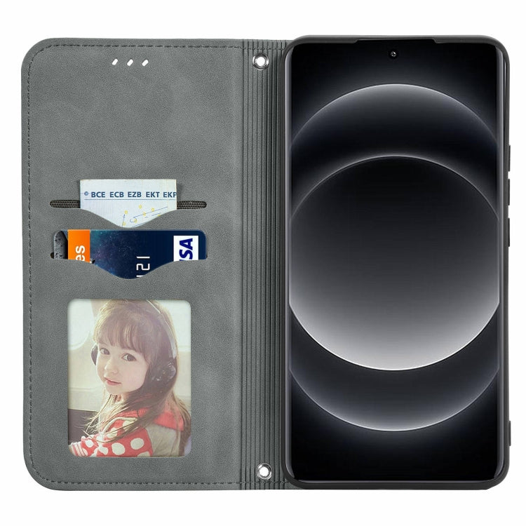 For Xiaomi  14 Ultra Retro Skin Feel Magnetic Flip Leather Phone Case