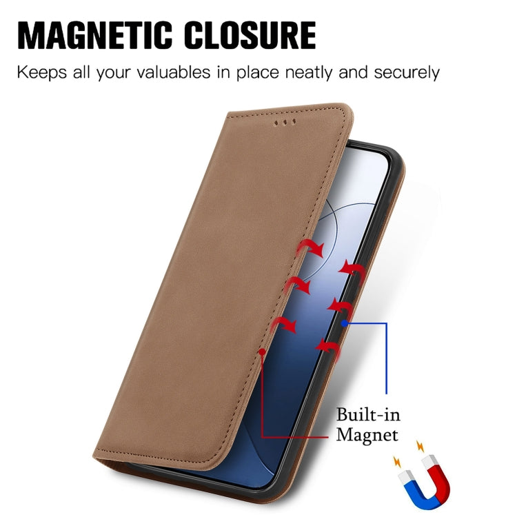For Xiaomi 14 Retro Skin Feel Magnetic Flip Leather Phone Case