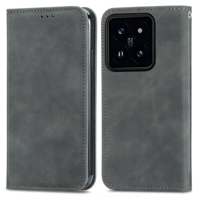 For Xiaomi 14 Retro Skin Feel Magnetic Flip Leather Phone Case