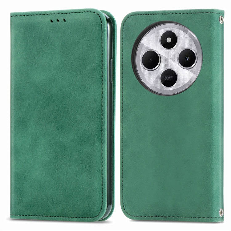 For Xiaomi Redmi 14C Retro Skin Feel Magnetic Flip Leather Phone Case