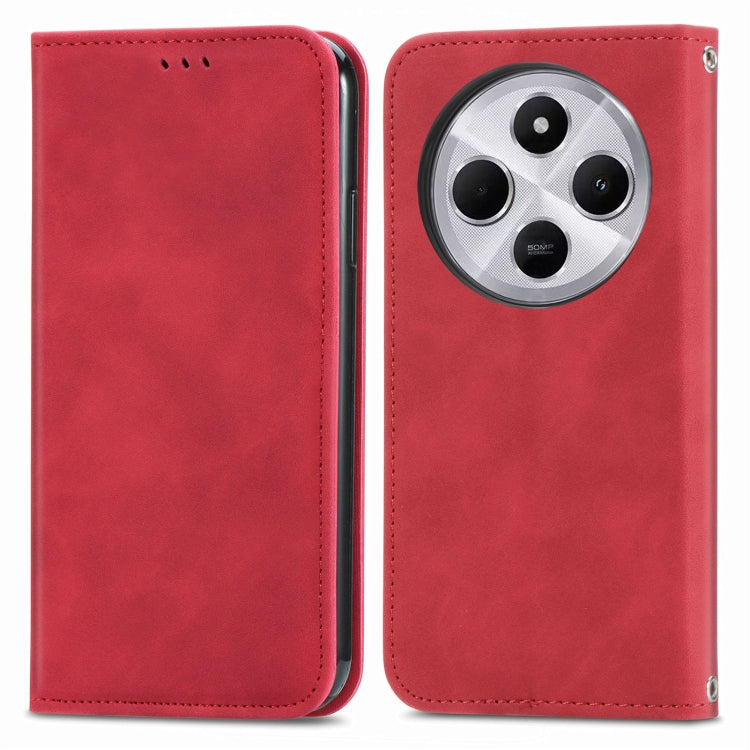 For Xiaomi Redmi 14C Retro Skin Feel Magnetic Flip Leather Phone Case