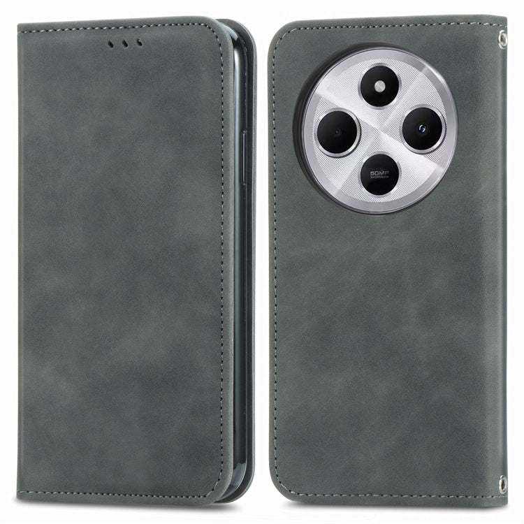 For Xiaomi Redmi 14C Retro Skin Feel Magnetic Flip Leather Phone Case