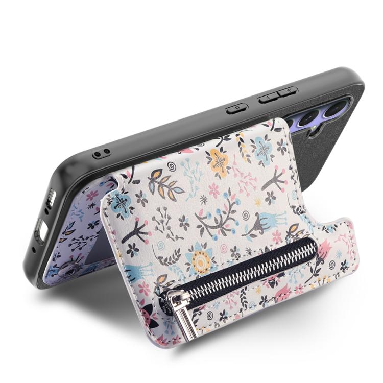 For Redmi Turbo 4 Retro Painted Zipper Wallet Back Phone Case