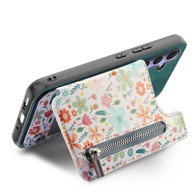 For Xiaomi Poco X7 Pro Retro Painted Zipper Wallet Back Phone Case