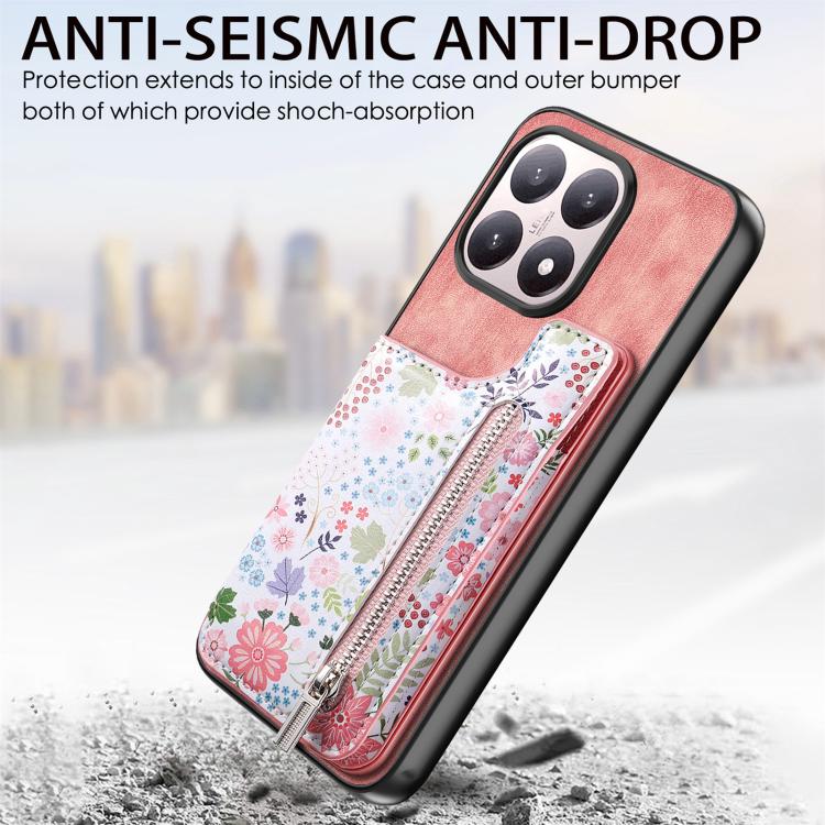 For Xiaomi 15T Retro Painted Zipper Wallet Back Phone Case