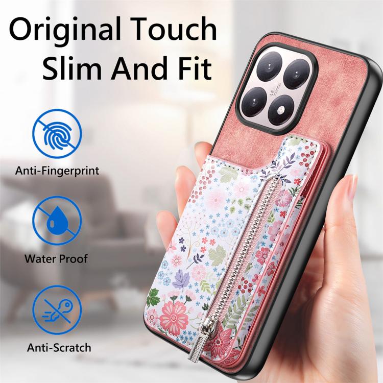 For Xiaomi 15T Retro Painted Zipper Wallet Back Phone Case