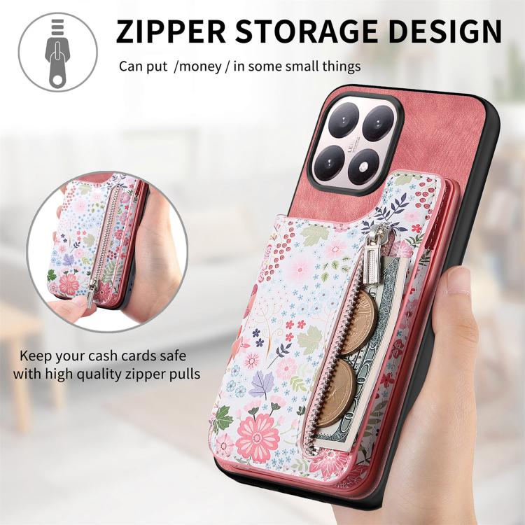 For Xiaomi 15T Retro Painted Zipper Wallet Back Phone Case