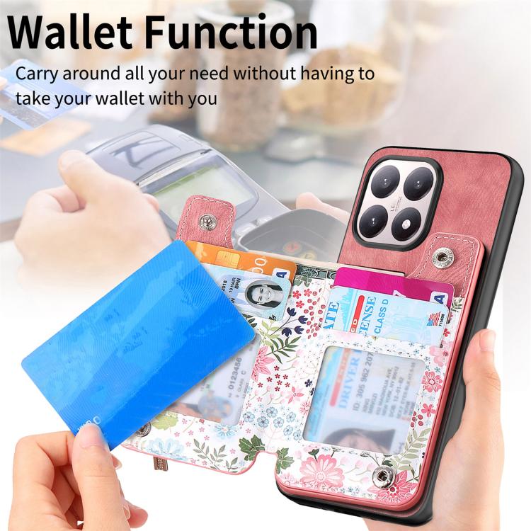 For Xiaomi 15T Retro Painted Zipper Wallet Back Phone Case