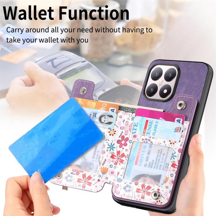 For Xiaomi 15T Retro Painted Zipper Wallet Back Phone Case